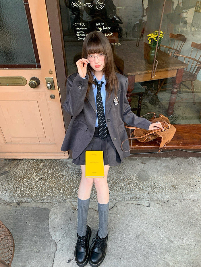 preppy oversized blazer