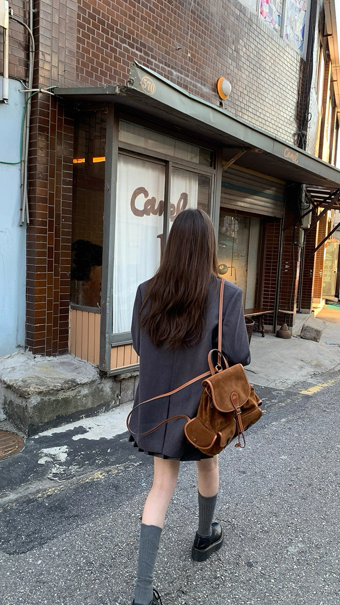 preppy oversized blazer