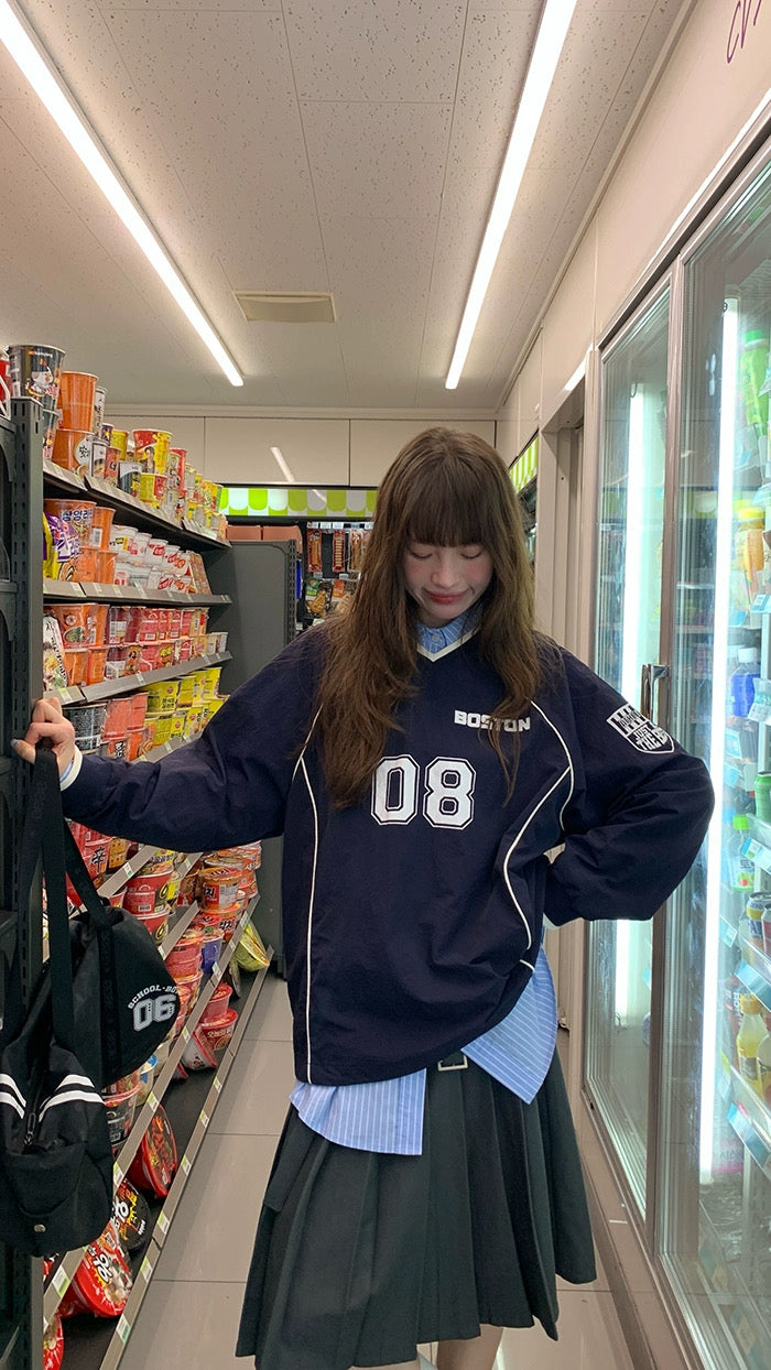 navy pullover